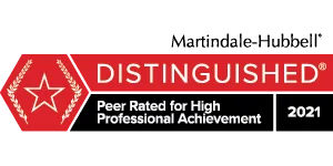 Distinguished Peer Rated For High Professional Achievement 2021