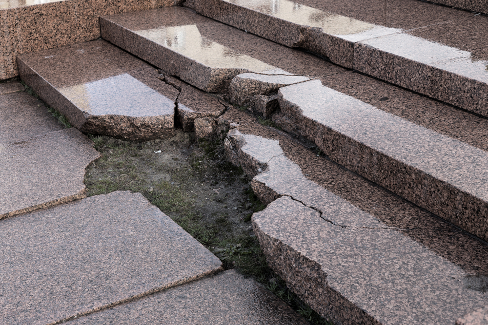 Stone,Granite,Steps,Of,The,Old,Outer,Staircase.,An,Ancient